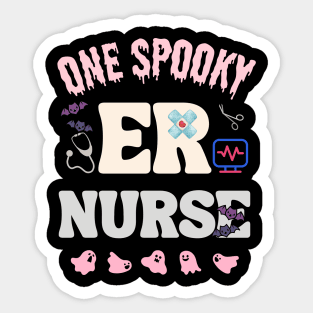 One Spooky ER Nurse Halloween Sticker